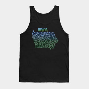 Iowa State Outline Maze & Labyrinth Tank Top